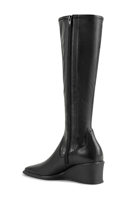 Shop Vagabond Shoemakers Aino Knee High Wedge Boot In Black