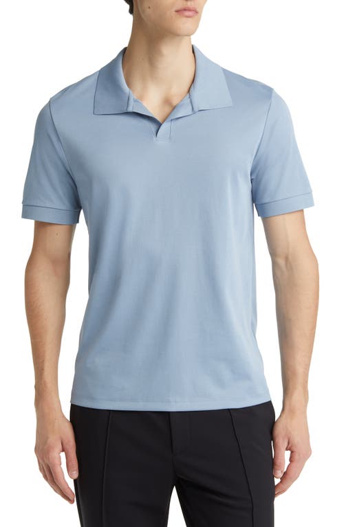 Theory Malden Johnny Collar Polo in Heron at Nordstrom, Size Xx-Large