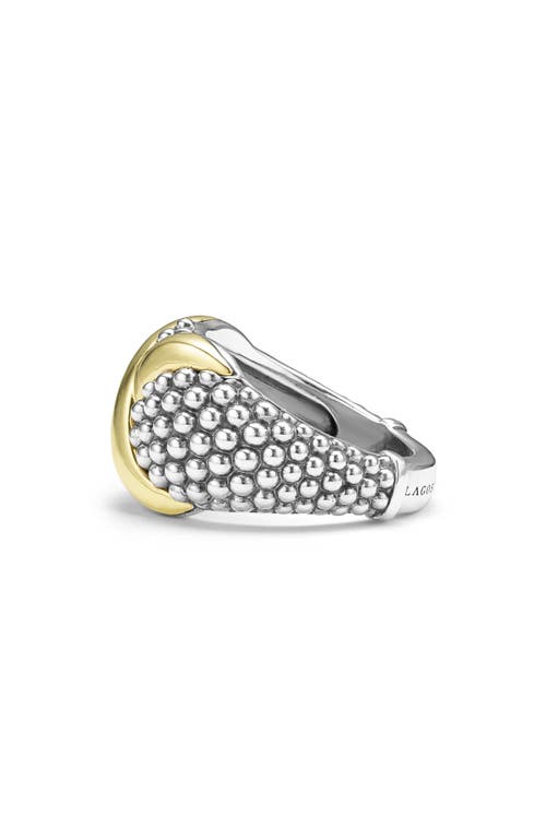 Shop Lagos Embrace Dome Ring In Silver/gold