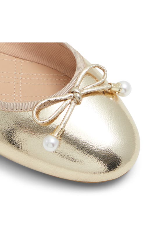 Shop Ted Baker Ava Icon Ballet Flat In Gold