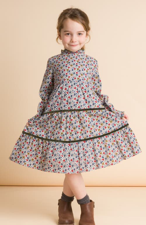 Shop Beet World Kids' Lily Floral Tiered Dress In Rainier Valley