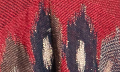 Saachi Hooded Poncho In Red