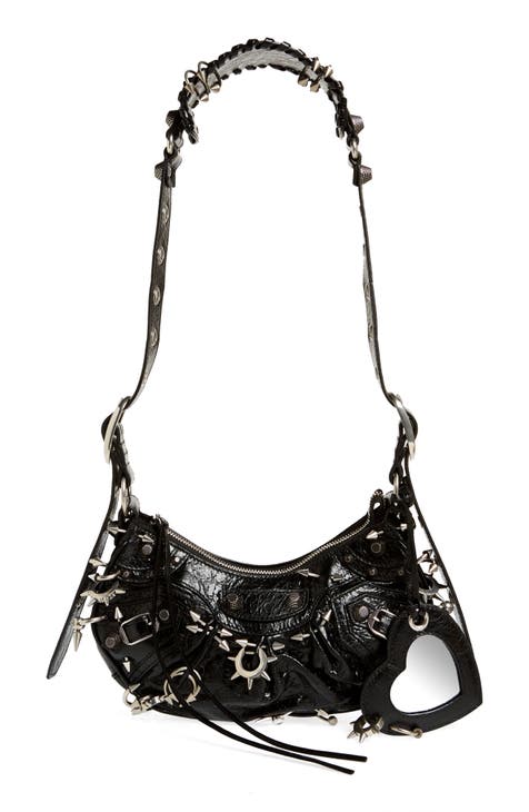 Extra Small Le Cagole Spikes Lambskin Leather Shoulder Bag