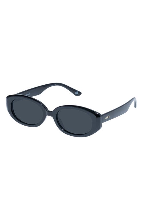 Aire Affinity 52mm Oval Sunglasses In Black 2