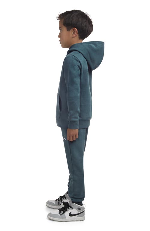 Shop Jordan Kids' Brooklyn Fleece Hoodie & Joggers Set In Oxidized Green