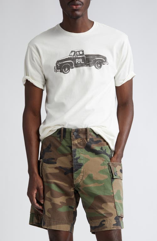 Truck Cotton Graphic T-Shirt in Paper White