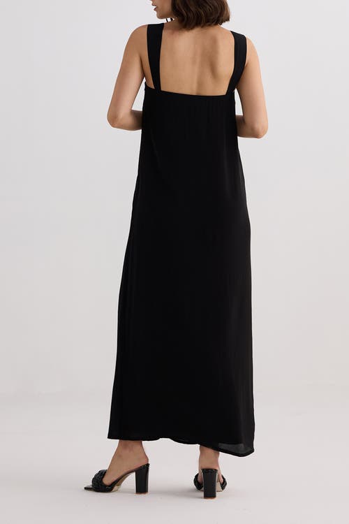 Reistor Twilight Twist Strappy Maxi Dress In Black