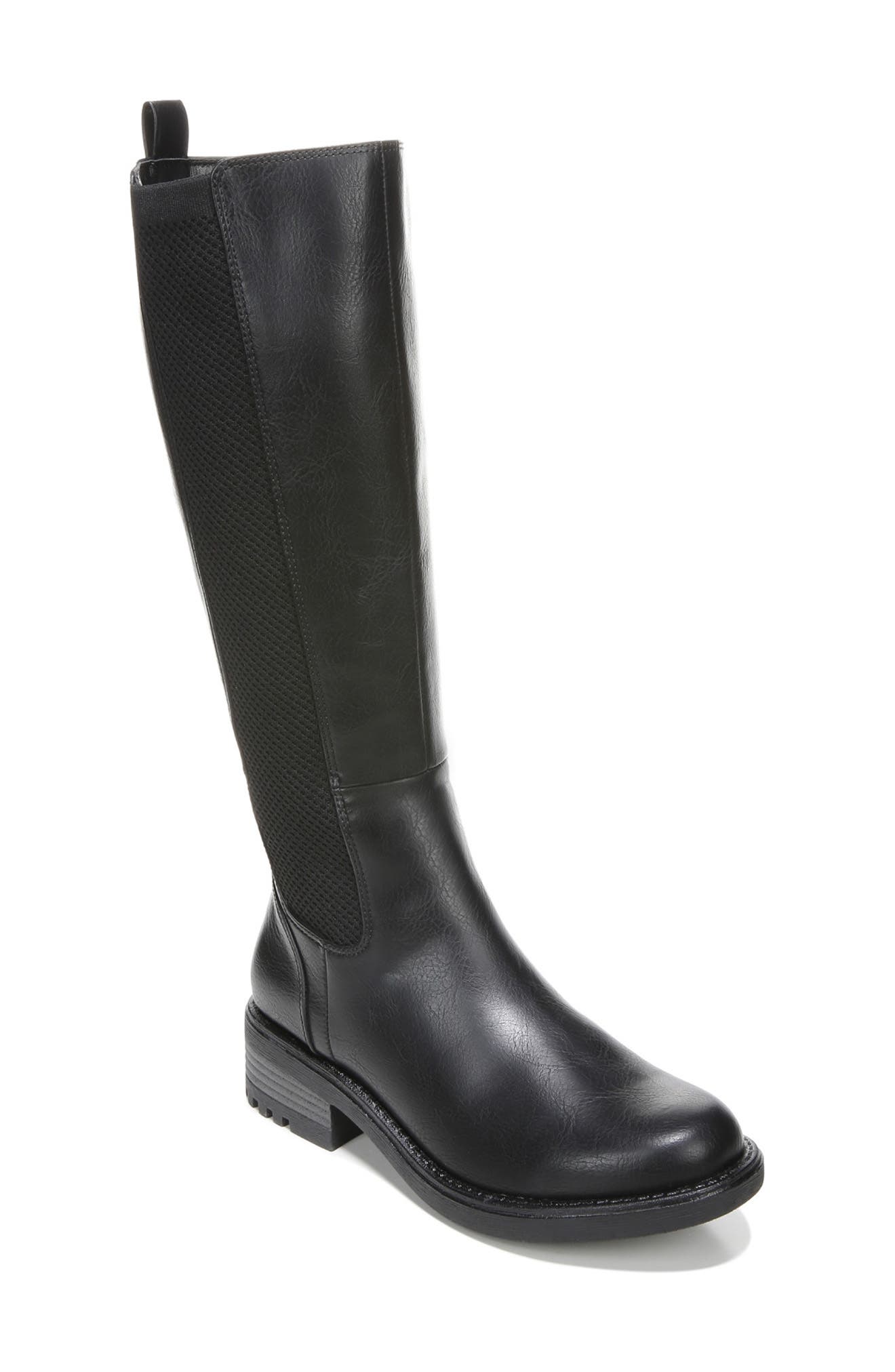 wide width tall black boots