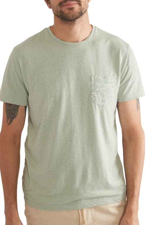 Marine Layer Signature Pocket T-Shirt Iceberg Green at Nordstrom,