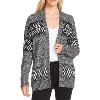 Vince Camuto Fair Isle Cardigan, Black