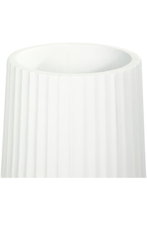Vivian Lune Home Resin Vase In White