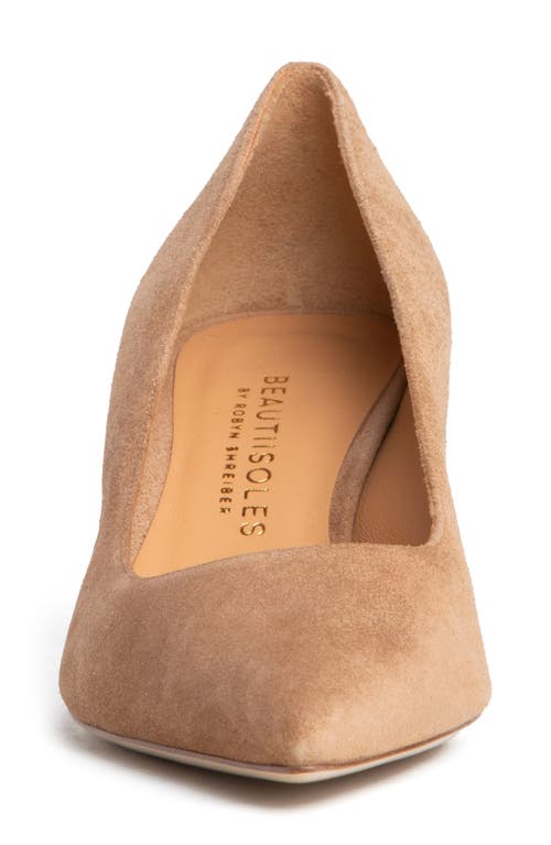Beautiisoles Corina Pointed Toe Pump In Camel