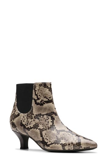 Clarks Kepley Erin Boot In Grey Snake