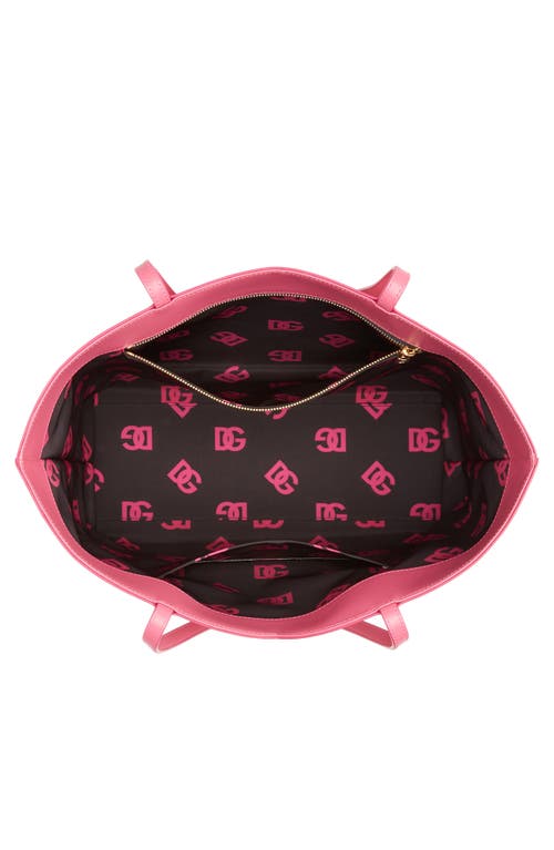 Dolce & Gabbana Dolce&gabbana Dg Logo Leather Tote In Light Lilac