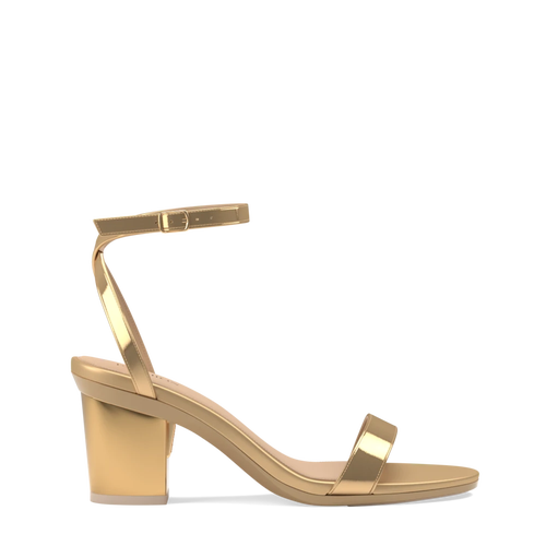 Pashion Footwear The Brenna 3" Block In Gold