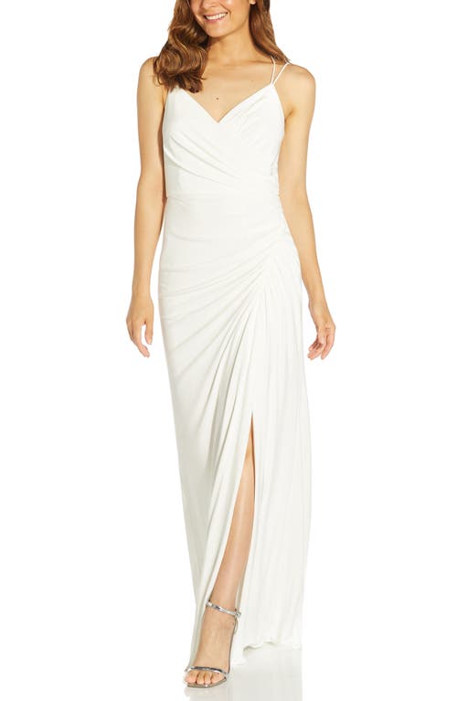 Adrianna Papell Jersey Mermaid Gown Ivory at Nordstrom,