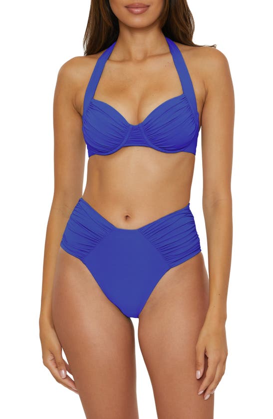 Shop Becca Color Code Underwire Bikini Top In Sapphire