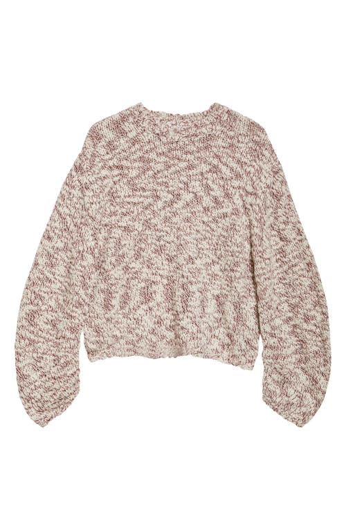 Shop Maria Mcmanus Wool & Cashmere Bouclé Sweater In Ivory/cabarnet Boucle