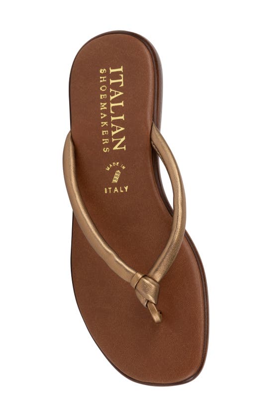 Shop Italian Shoemakers Kamilah Flip Flop In Bronze
