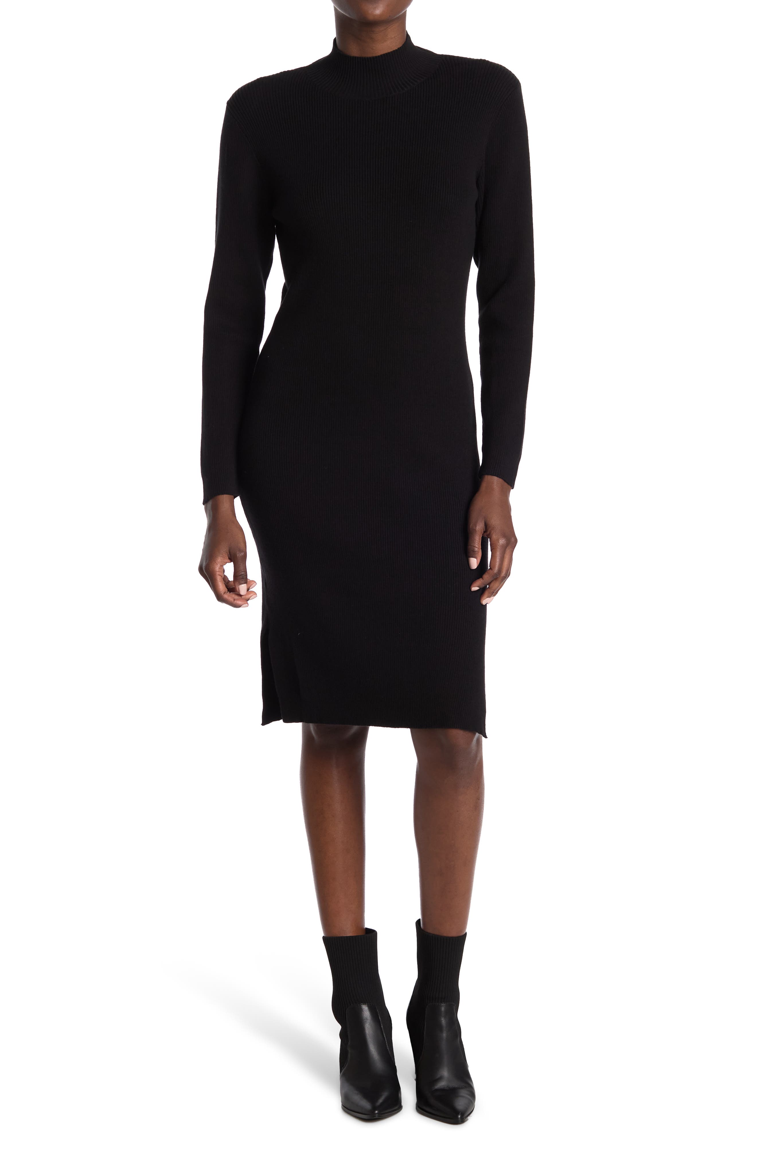 STITCHDROP Mock Neck Cutout Back Ribbed 