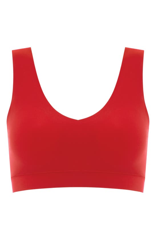 Chantelle Lingerie Soft Stretch Padded V-neck Bralette In Poppy Red