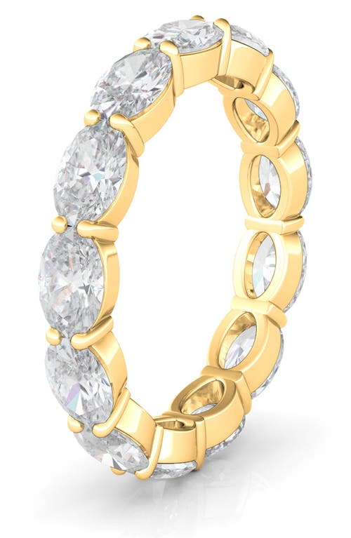 HauteCarat Oval Lab Created Diamond Eternity Ring in 2.73 Ctw Gold at Nordstrom