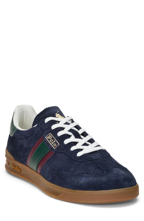 Shop Polo Ralph Lauren Aera Sneaker In Navy/wine/forest