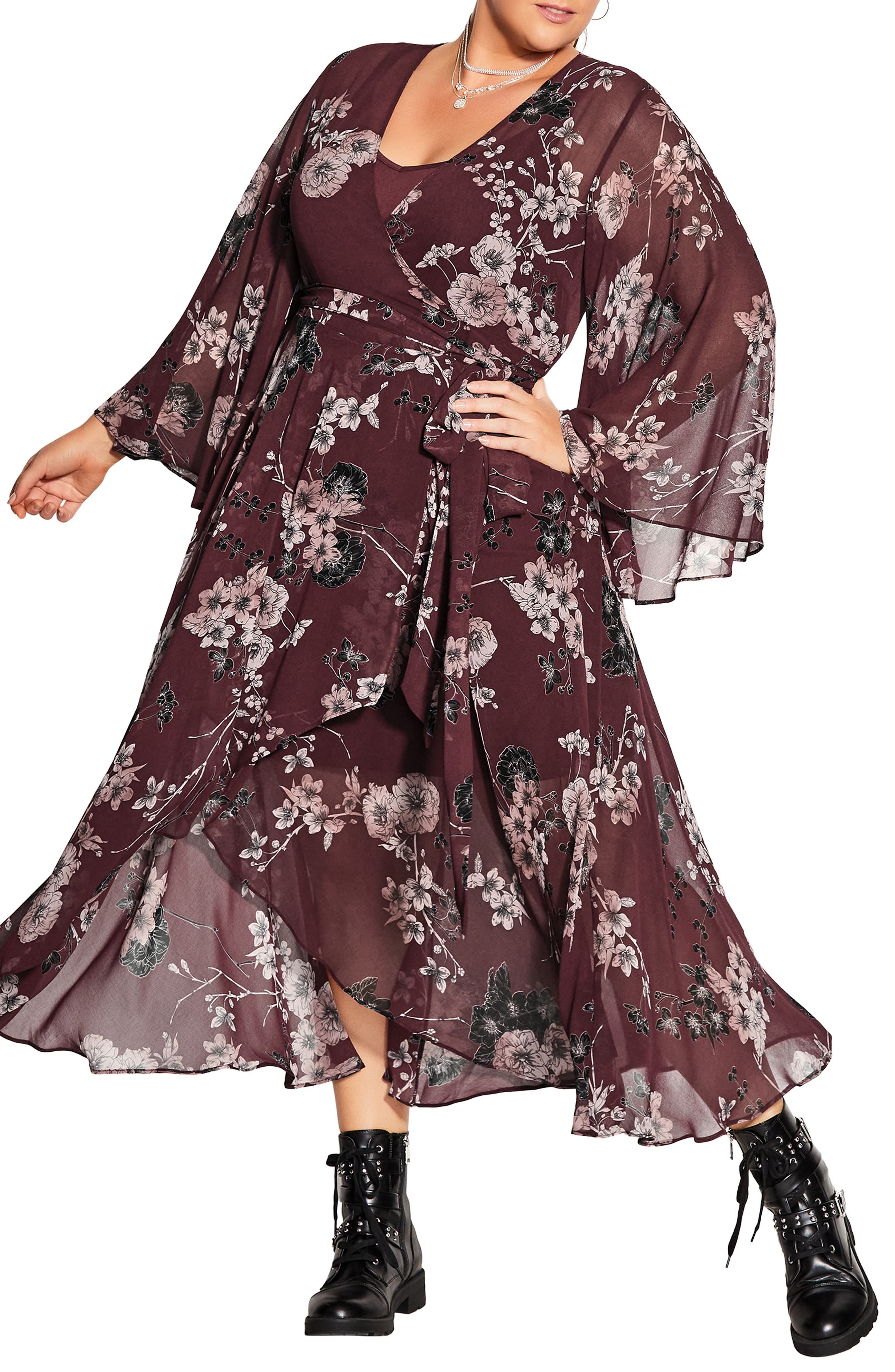 city chic long sleeve dress