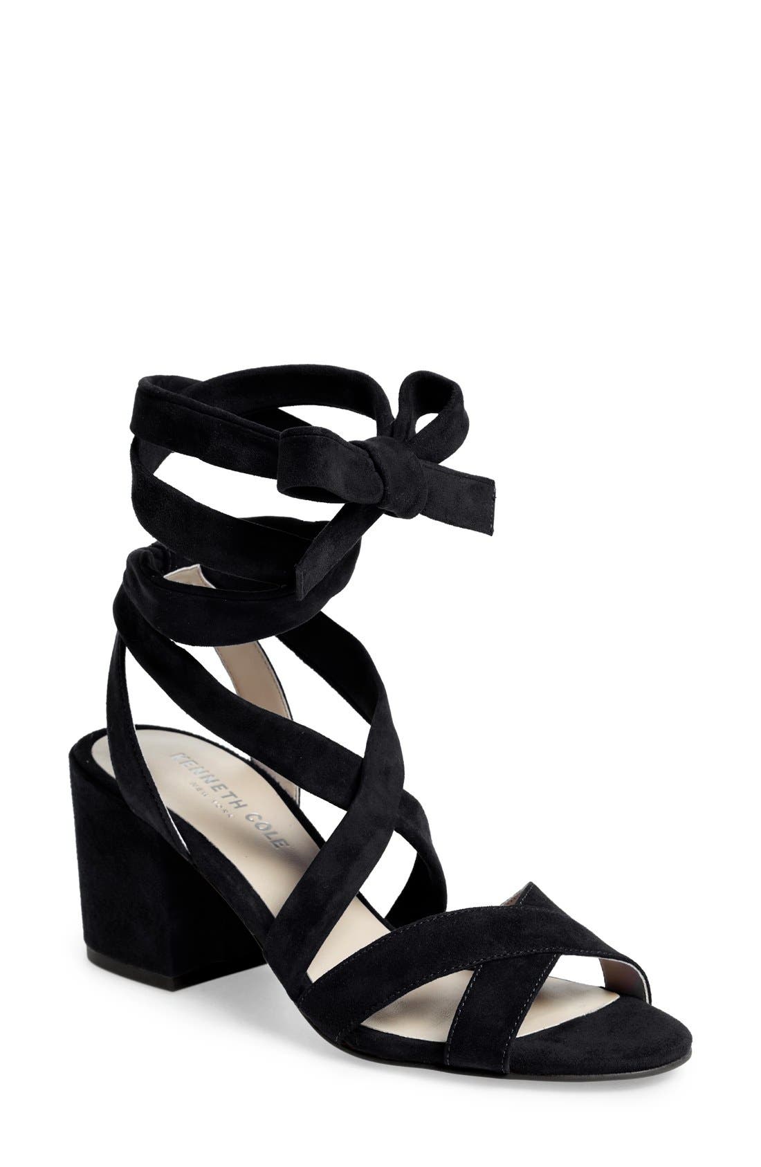 Cole New York 'Victoria' Leather Ankle Strap Sandal (Women
