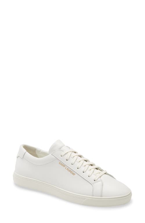 Saint Laurent Andy Low Top Sneaker in Optic White at Nordstrom, Size 7Us