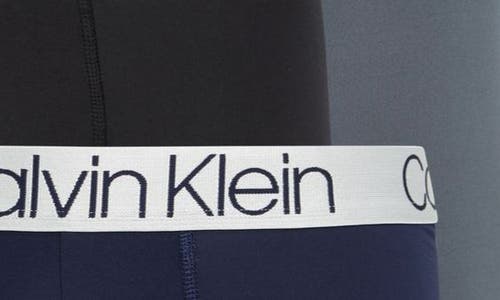 Shop Calvin Klein 4-pack Boxer Briefs In Black/peacoat