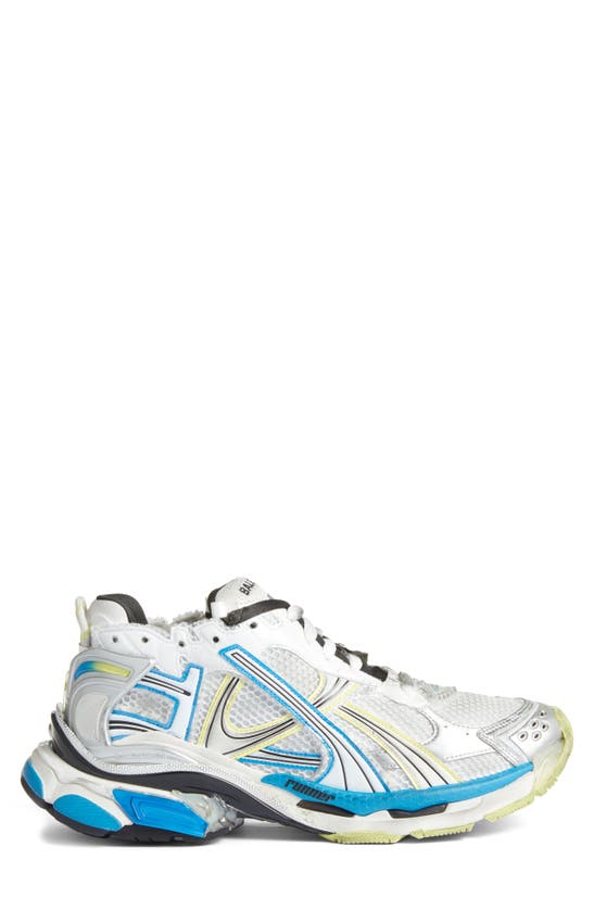 Shop Balenciaga Runner Sneaker In White/ Yellow/ Blue