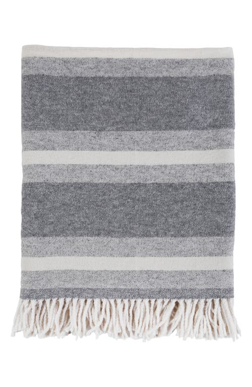 Pom Pom at Home Alpine Stripe Cotton Throw Blanket in Grey Tones at Nordstrom, Size 50X70