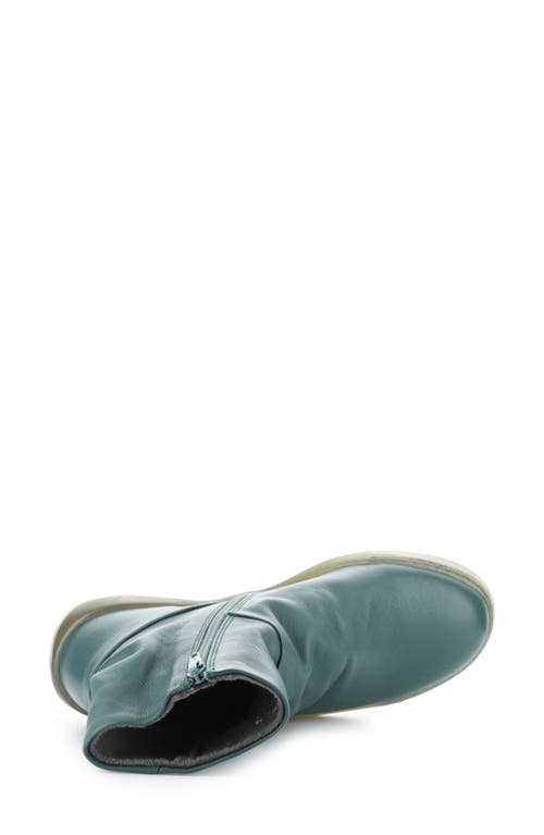 Shop Softinos By Fly London Bler Bootie In Teal Smooth Leather