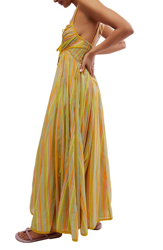 Shop Free People Dream Weaver Cotton Maxi Sundress In Citrus Combo