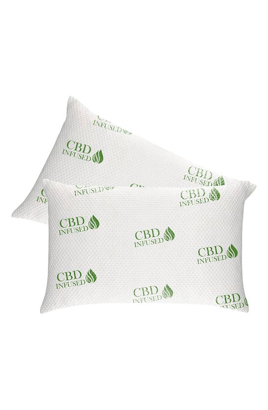 Luxury Home 2-pack Infused Memory Foam Pillows In Cbd