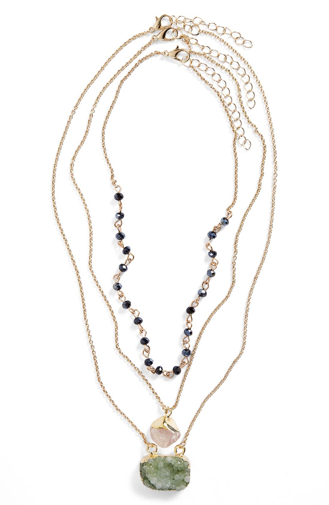 BP. Drusy Pendant Layered Necklace Nordstrom