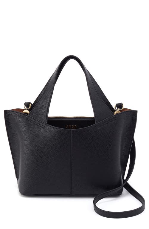 Hobo Small Vida Leather Tote In Black Biscuit