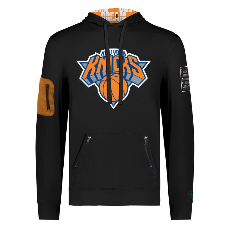 Shop Fisll Unisex  X Black History Collection  Black New York Knicks Pullover Hoodie