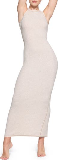SKIMS: Khaki Cotton Rib Sleeveless Maxi Dress