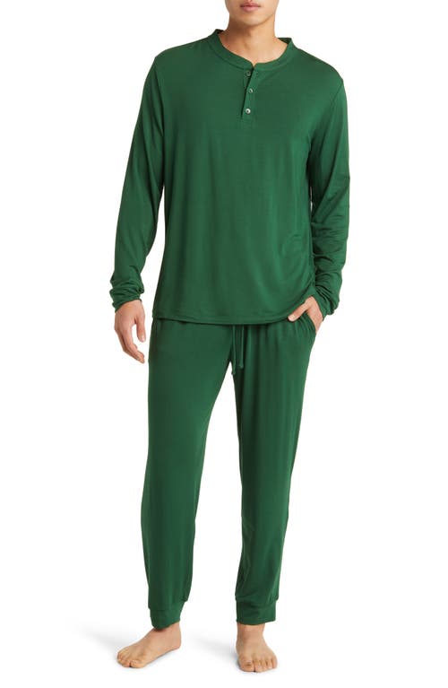 Henry Jersey Pajamas in Forest Green