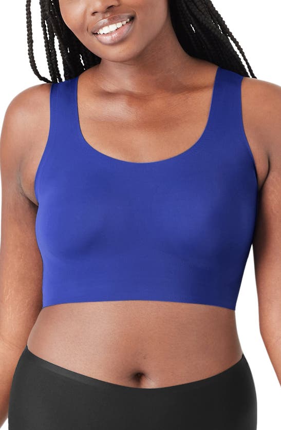 True & Co. True Body Lift Wireless Bra In Laguna Blue