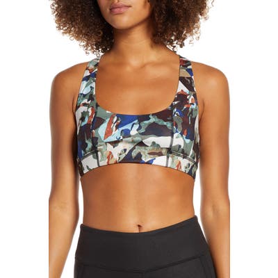 Free People Fp Movement Daybreak Graphic Sports Bra, Grey