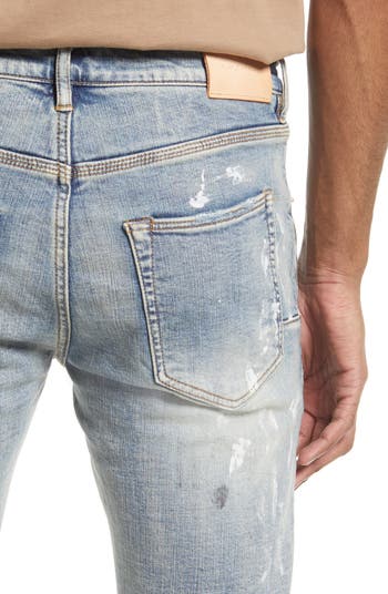 PURPLE Jeans light indigo oil repair blowout – Trafficmultilab