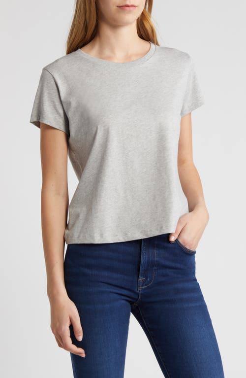 Nation LTD Goldie Short Sleeve Organic Cotton T-Shirt Heather Grey at Nordstrom,