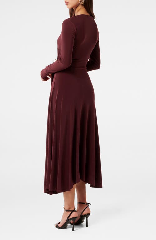 Shop Ever New Roxanna Belted Long Sleeve Handkerchief Hem Dress In Imperial Port