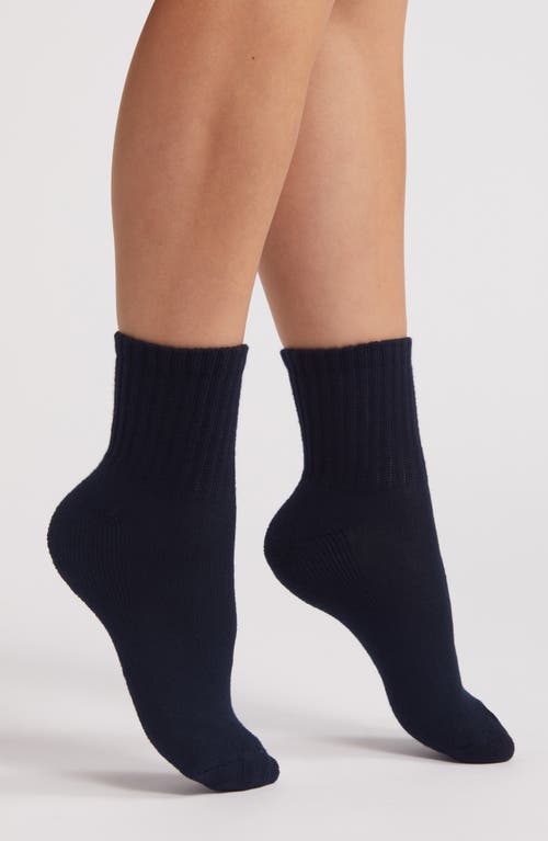 Shop American Trench The Solids Quarter Socks In Vintage Navy