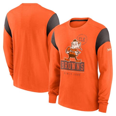 Chicago Bears Nike Slub Rewind Playback Helmet Long Sleeve T-Shirt -  Heathered Orange