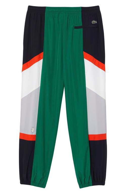 Shop Lacoste Relaxed Fit Colorblock Joggers In Roquette/multico