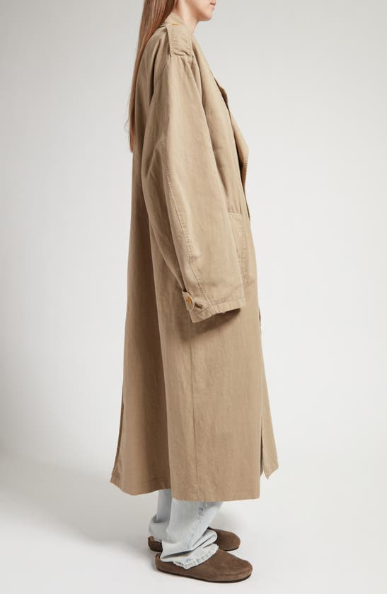 Shop The Row Montrose Oversize Trench Coat In Taupe
